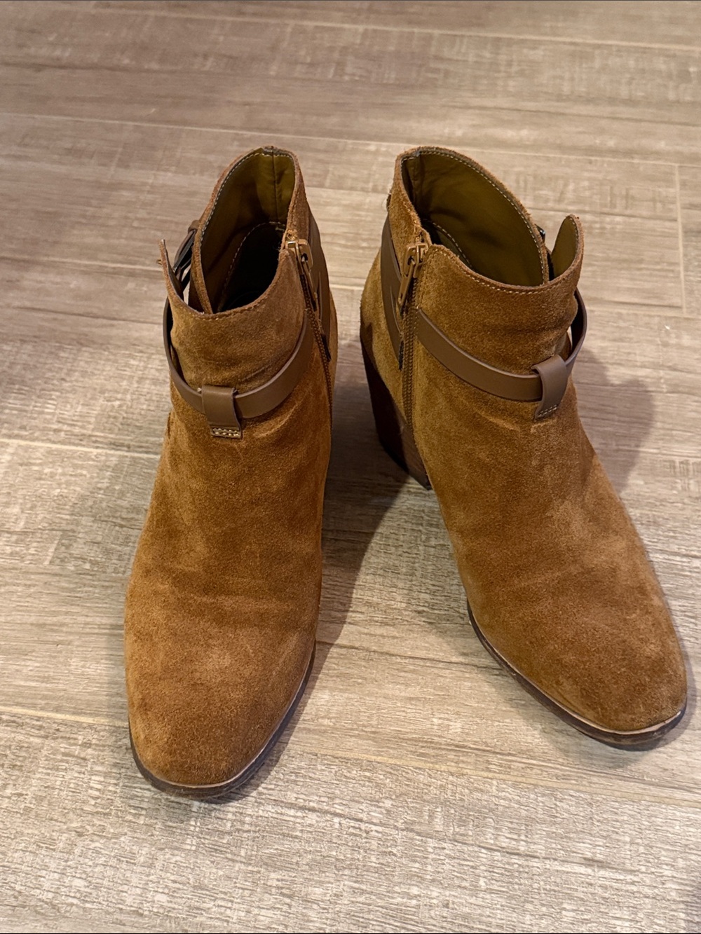 Crown Vintage Brown Suede Ankle Heeled Boots